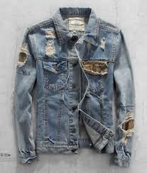 Damaged jeans jacket repairing